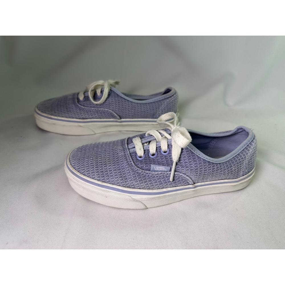 Vans Authentic Lavender Purple Woven Waffle Knit Skate Shoes Women 6.5 Men 5